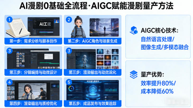 AI漫剧0基础全流程，快速掌握AIGC赋能的漫剧量产方法-AI创作学习-提示词应用-短视频玩法野草AI资源学习网