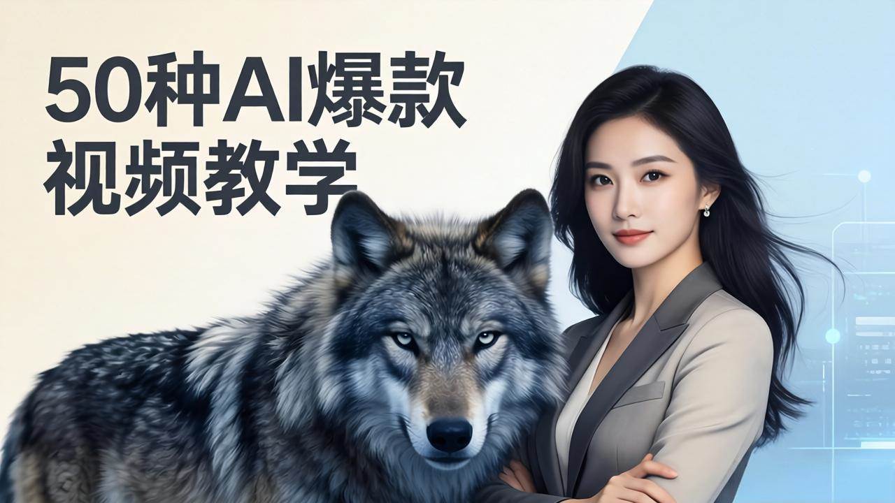 50种AI爆款视频教学：影视级古诗词+治愈萌宠+山海经蛟龙-AI创作学习-提示词应用-短视频玩法野草AI资源学习网