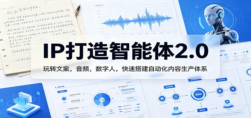 IP打造智能体2.0：玩转文案，音频，数字人，快速搭建自动化内容生产体系-AI创作学习-提示词应用-短视频玩法野草AI资源学习网