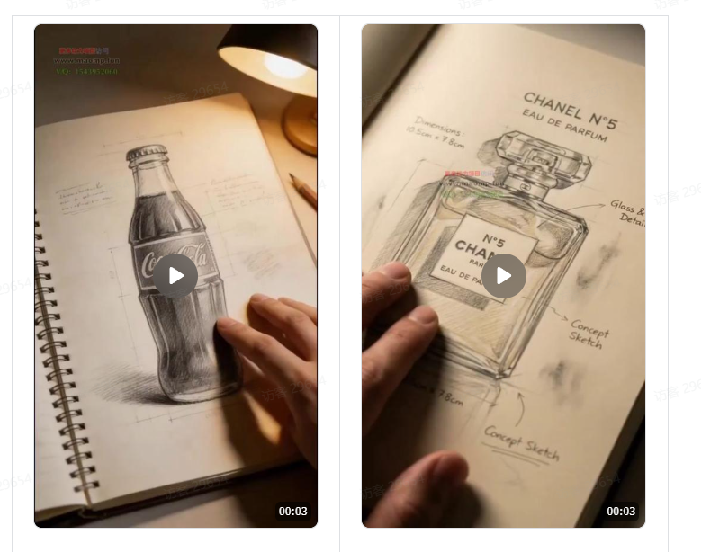 利用AI 制作：商品（特效出场）平面变立体特效视频，完整SOP-AI创作学习-提示词应用-短视频玩法野草AI资源学习网