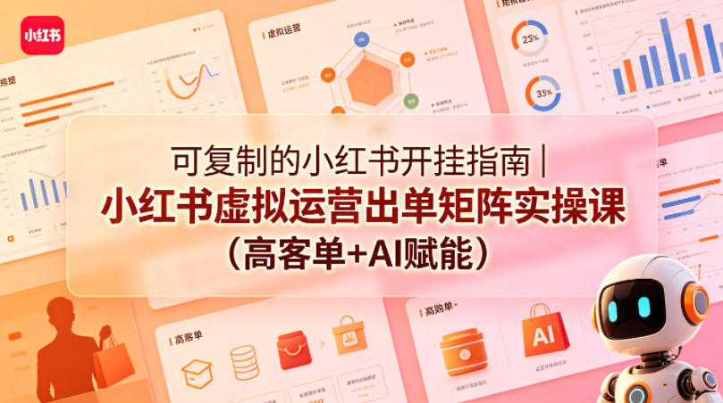 每日生财团队：可复制的小红书开挂指南｜小红书虚拟运营出单矩阵实操课（高客单+AI赋能）-AI创作学习-提示词应用-短视频玩法野草AI资源学习网