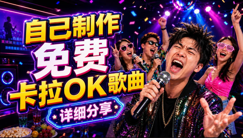 AI制作免费卡拉OK视频教程，从歌曲生成、音轨分离到字幕制作、视频导出，手把手教学-AI创作学习-提示词应用-短视频玩法野草AI资源学习网