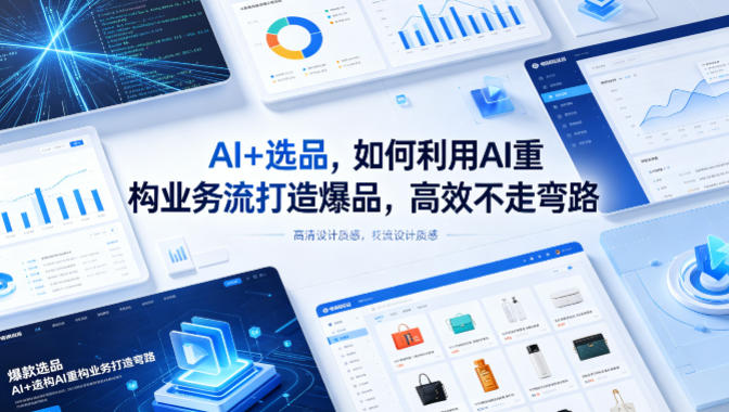AI+选品，如何利用AI重构业务流打造爆品，高效不走弯路-AI创作学习-提示词应用-短视频玩法野草AI资源学习网