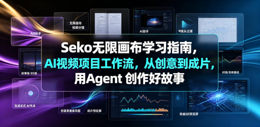 Seko无限画布学习指南,AI视频项目工作流,从创意到成片,用Agent 创作好故事-AI创作学习-提示词应用-短视频玩法野草AI资源学习网
