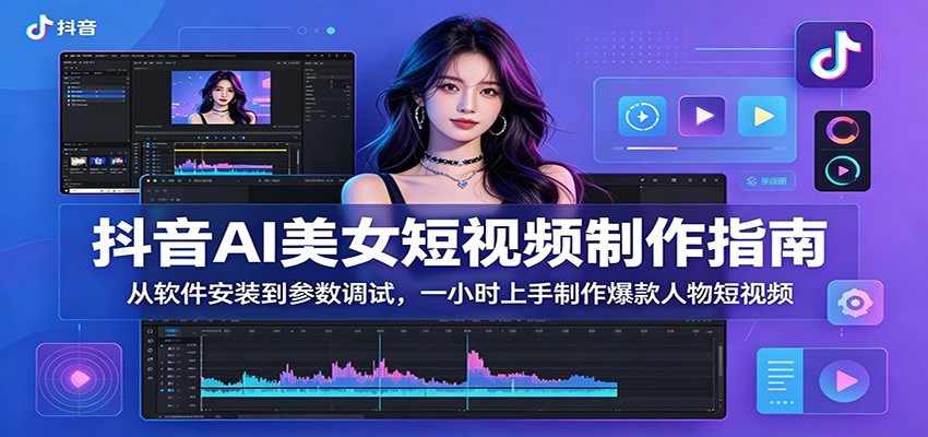 AI美女短视频制作指南：从软件安装到参数调试，一小时上手制作爆款人物短视频-AI创作学习-提示词应用-短视频玩法野草AI资源学习网