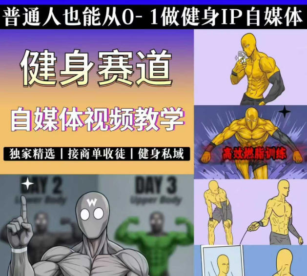 抖音某博主:【健身热门短视频】赛道教学,精选独家,接商单或者健身私域-AI创作学习-提示词应用-短视频玩法野草AI资源学习网