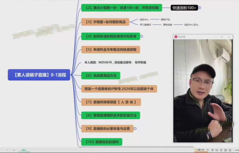 26素人读稿直播实战课|直播+AI短视频+个人IP,让你对着稿子也能流畅开播、高效出单-AI创作学习-提示词应用-短视频玩法野草AI资源学习网