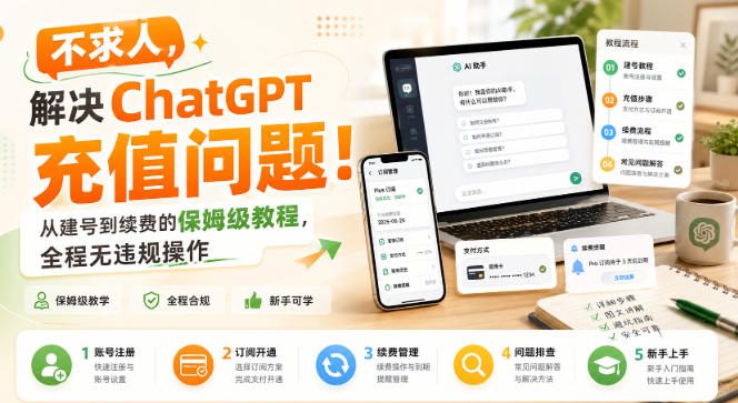 不求人,解决ChatGPT充值问题!从建号到续费的保姆级教程,全程无违规操作-AI学习-副业网赚项目-自媒体运营-AI创作提示词-短视频玩法-AI技能提升野草AI资源学习网