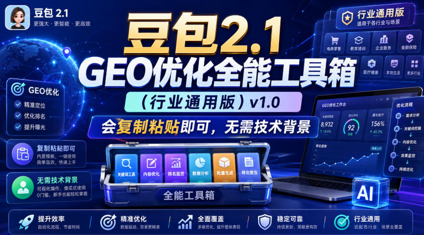 豆包2.1 GEO优化全能工具箱（行业通用版）v1.0，会复制粘贴即可，无需技术背景-AI创作学习-提示词应用-短视频玩法野草AI资源学习网