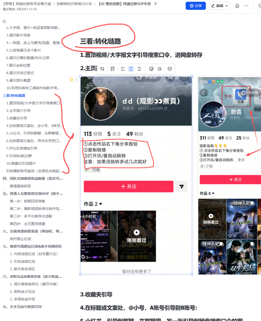 图片[4]-AI学习-副业网赚项目-自媒体运营-AI创作提示词-短视频玩法-AI技能提升【韩剧/美剧影视】赛道，网盘拉新玩法，视频+直播+飞书SOP文档资料-AI学习-副业网赚项目-自媒体运营-AI创作提示词-短视频玩法-AI技能提升野草AI资源学习网