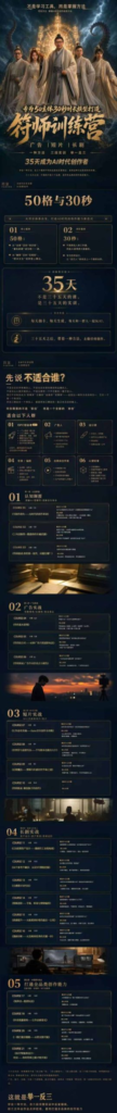 图片[2]-AI学习-副业网赚项目-自媒体运营-AI创作提示词-短视频玩法-AI技能提升多参宗符师训练营，35天成为AI时代创作者，广告|短片|长剧，一种方法，三段实训，举一反三，打通全品类的创作能力-AI学习-副业网赚项目-自媒体运营-AI创作提示词-短视频玩法-AI技能提升野草AI资源学习网